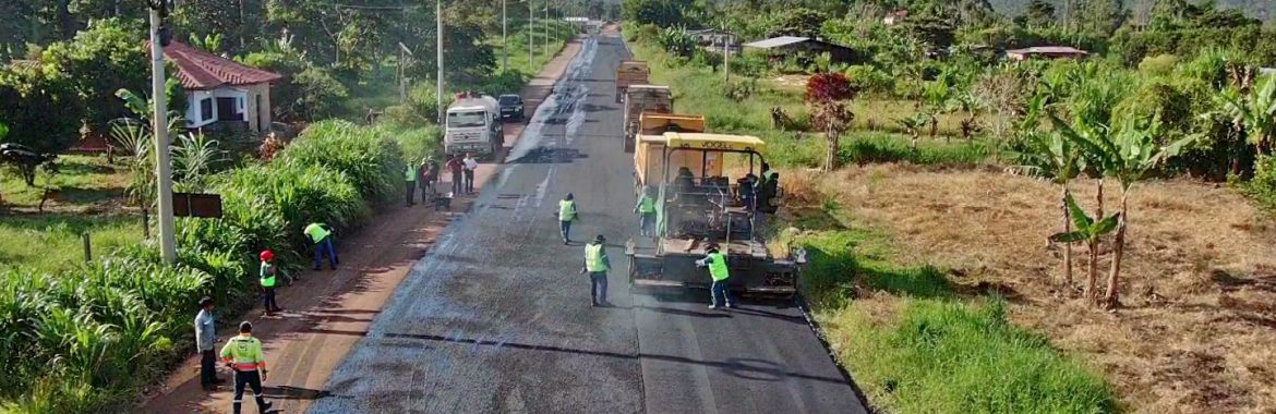 BOLETÍN DE PRENSA N° 0037 HUAMBOYA, ASFALTADO PASO LATERAL