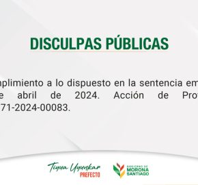 Disculpas públicas: Cumplimiento de sentencia judicial