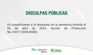 Disculpas públicas: Cumplimiento de sentencia judicial