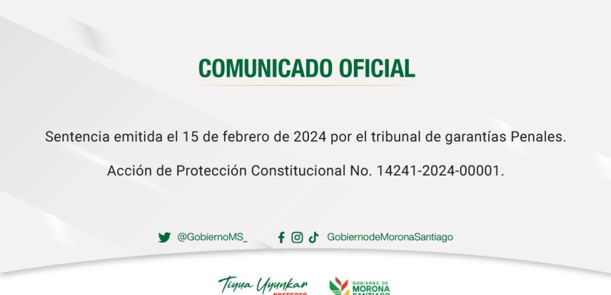 DISCULPAS PÚBLICAS, Acción de Protección Constitucional