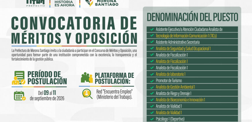 Convocatoria Concurso de Méritos y Oposición 2026
